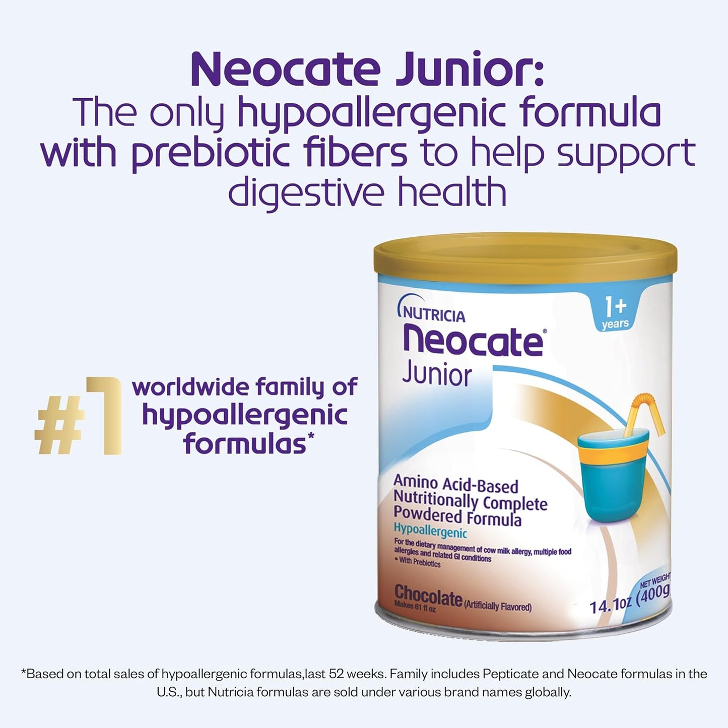 Neocate Junior Fórmula Especial Sin Lácteos Prebióticos 400g