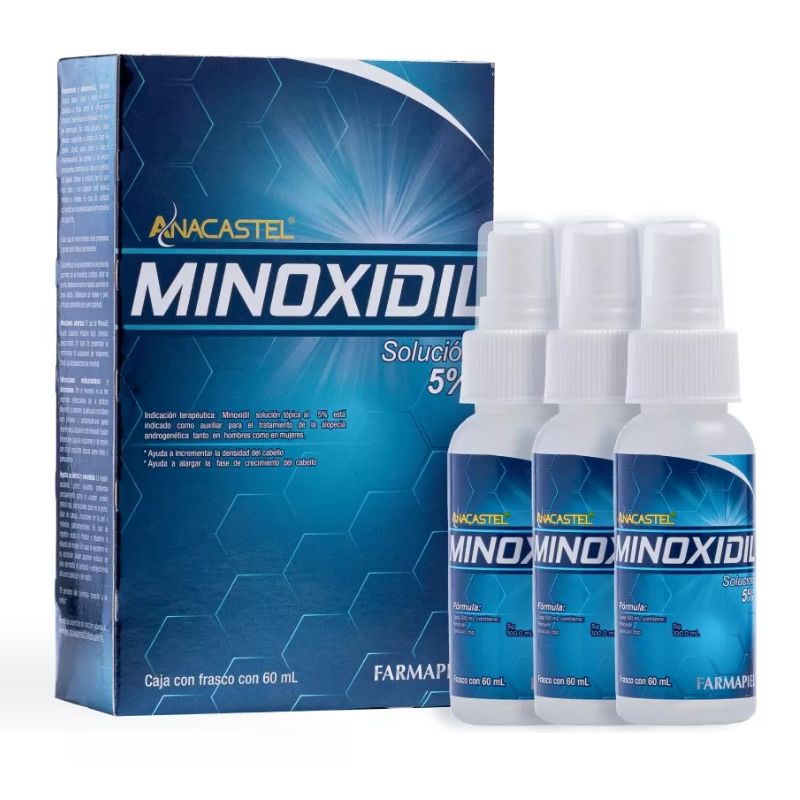Minoxidil 5% Anacastel 3 Pack (60 ml c/u)